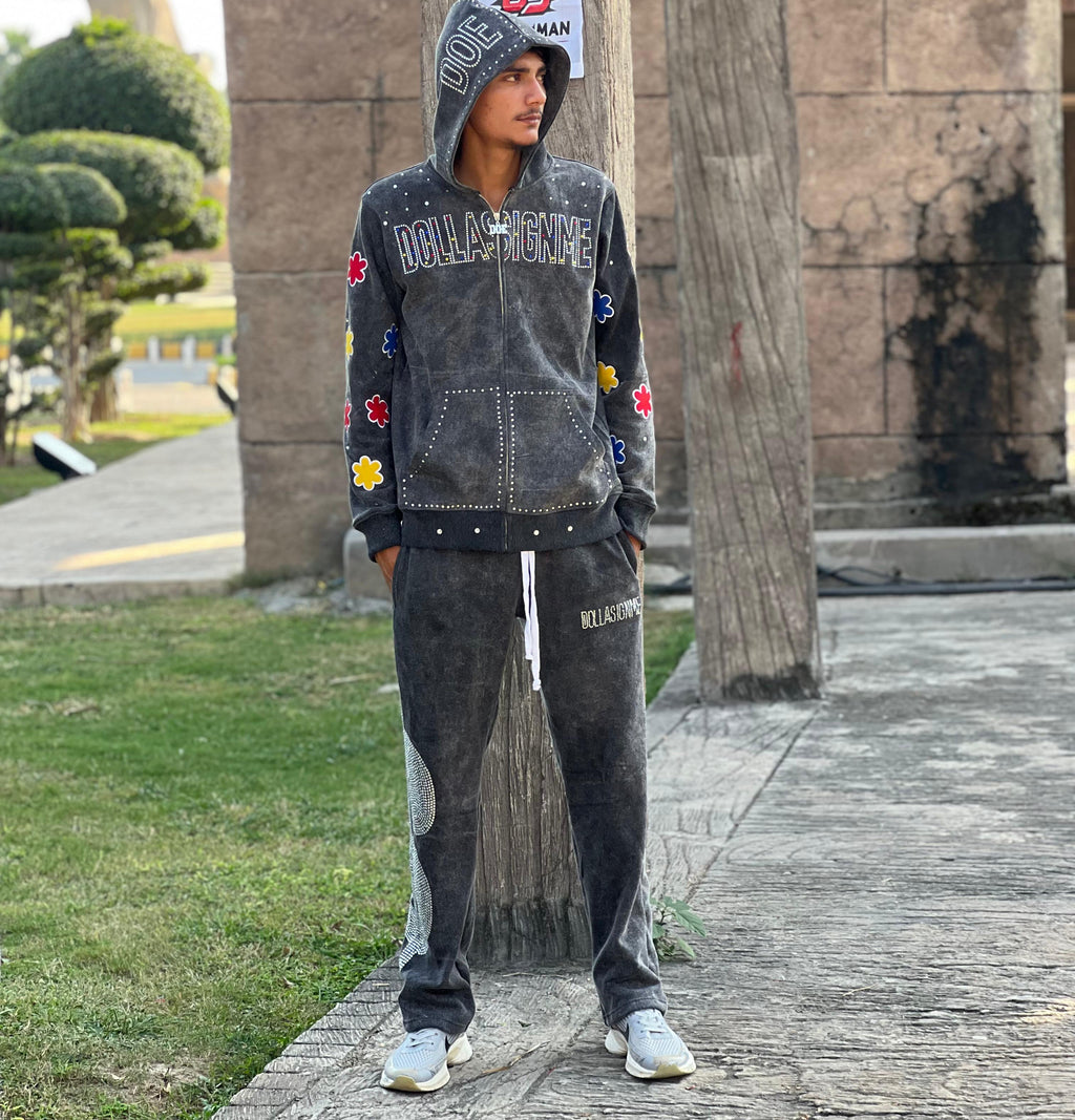 Acid Washed Diamond Sweatsuit